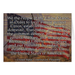 Cartão Preâmbulo da Constituição dos EUA sobre o segmento