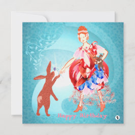 Cartão Preciosa amizade Lebre Princesa Carta