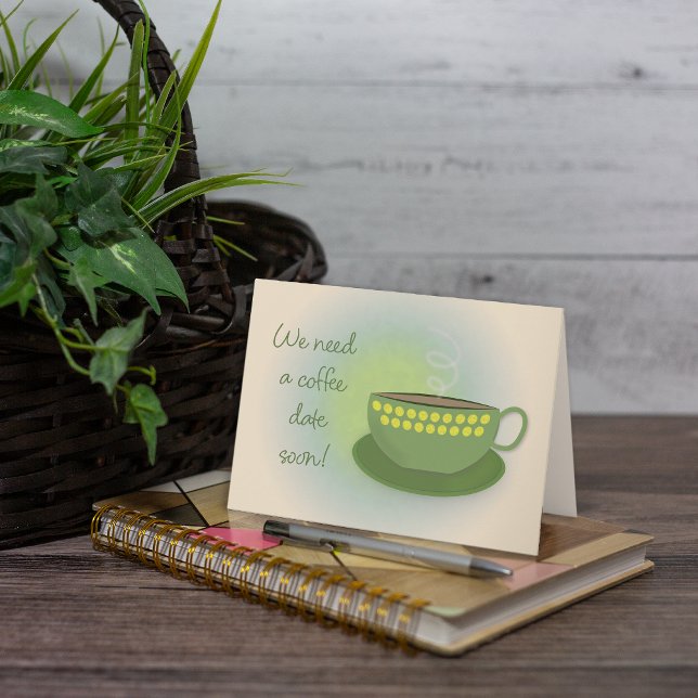 Cartão Precisamos de um café (Coffee friends will love this greeting card!)