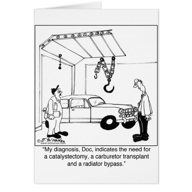 Cartão Precise uma transplantação do carburador (Frente)