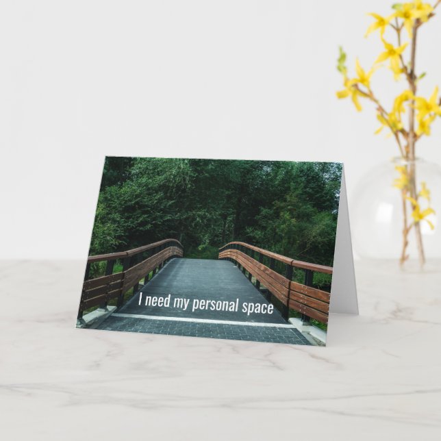 Cartão Preciso Do Meu Espaço Pessoal, Por Favor Me Dê Alg (Flor Amarela)