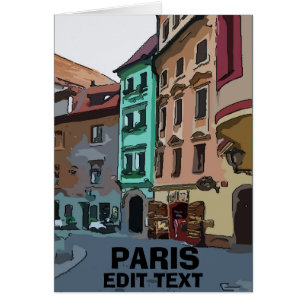 Cartão Prédios Ruas de Paris