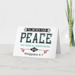 Cartão Preencha-me com sua PAZ