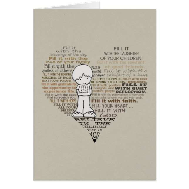 Cartão Preencha seu Coração-Tan (Frente)