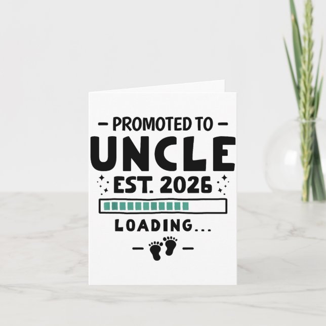 Cartão Pregnancy Announcement For Family Promoted To Uncl (Frente)