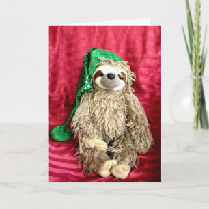 Cartão Preguiça de Foto de Natal