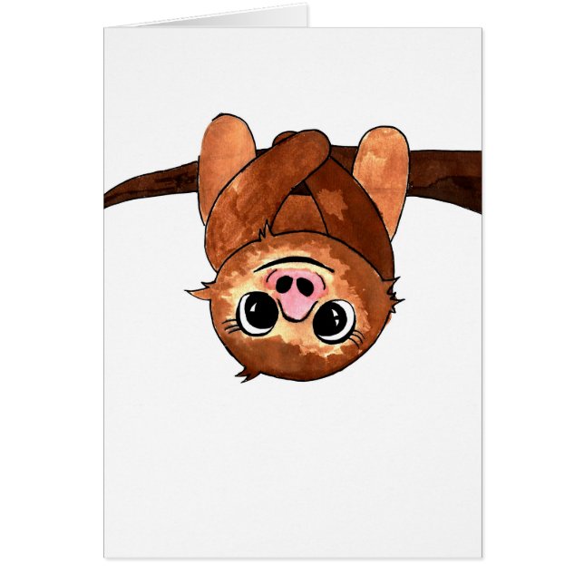 Cartão Preguiça de suspensão (Frente)