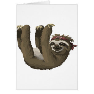 Cartão preguiça do crânio