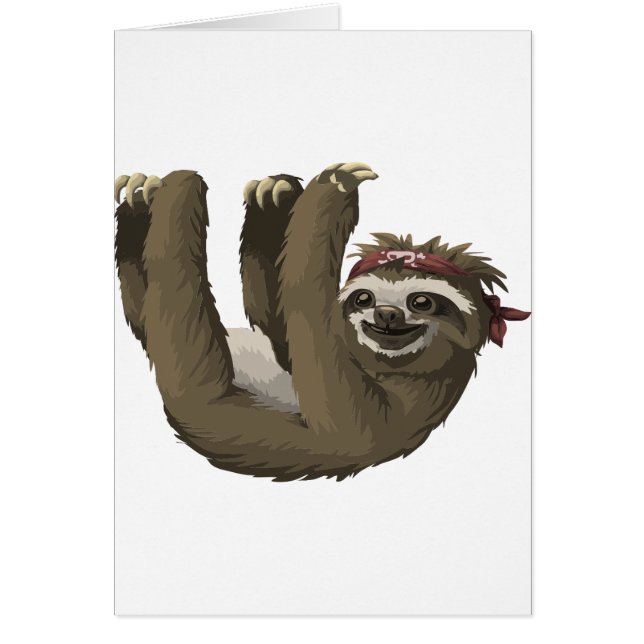 Cartão preguiça do crânio (Frente)