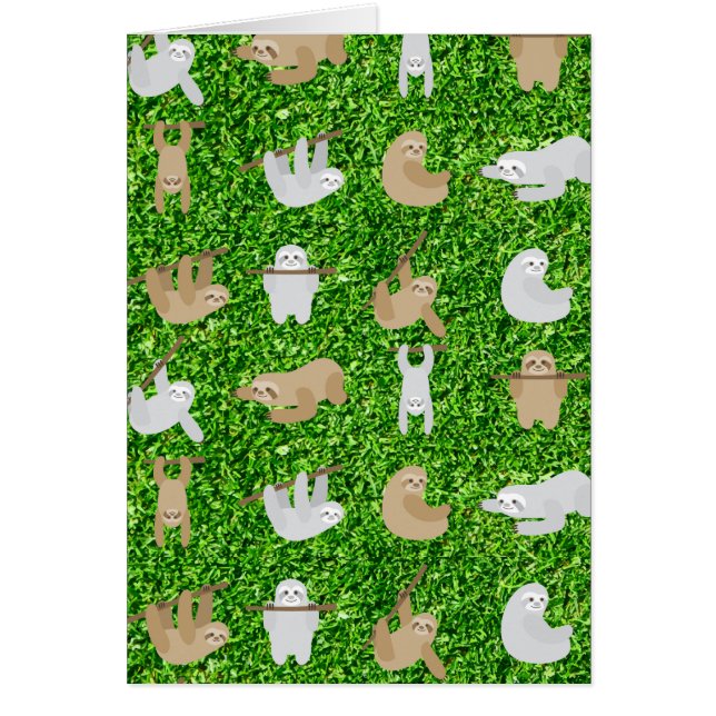 Cartão preguiças engraçadas (Frente)