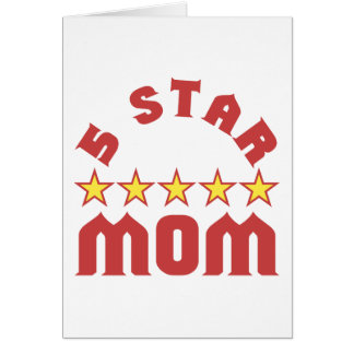 Cartão Premie a Mãe com 5 Estrelas