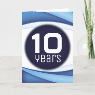 Cartão Prêmio de aniversário de funcionários da onda t