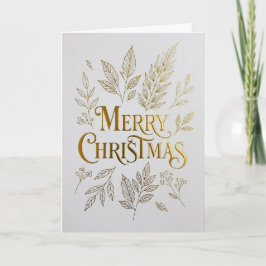 Cartão Premium Gold Foil Holiday Card