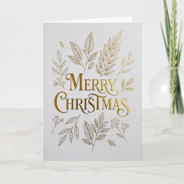 Cartão Premium Gold Foil Holiday Card (Frente)