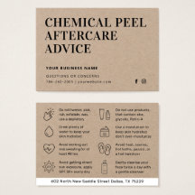 Cartão Premium Kraft Eco Chemical Peel Aftercare