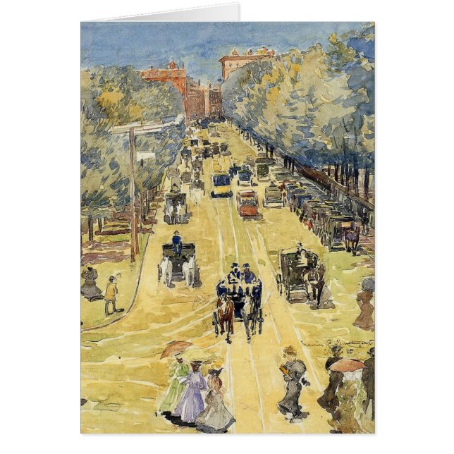 Cartão Prendergast - Charles Street, Boston (Frente)