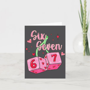 Cartão Preppy 67 Valentine Six Seven Dados 6 7 Homens Mul