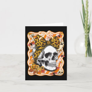 Cartão Preppy Arco Skull Halloween Spooky Season Womens G