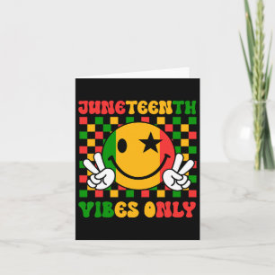 Cartão Preppy Smile Groovy Juneteenésimo Vibes Apenas 186