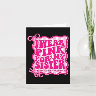 Cartão Preppy, Visto Rosa Para Minha Irmã Cancer De Mama 