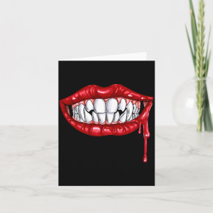 Cartão Presas de Vampiro Masculinas Th Lábios Presentes d