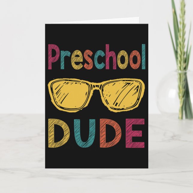 Cartão Preschool Dude Diversão Presente de Volta às Aulas (Frente)