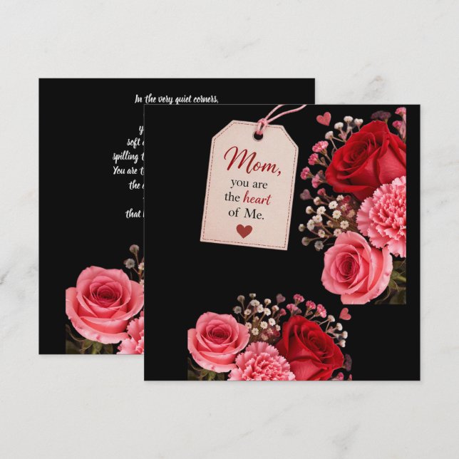 CARTÃO PRESENÇA DE AMOR PARA O DIA DAS MÃES  (Frente/Verso)