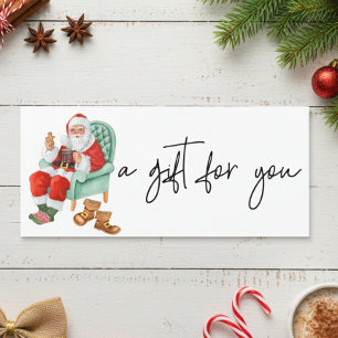 Cartão Presente Água Natal Santa