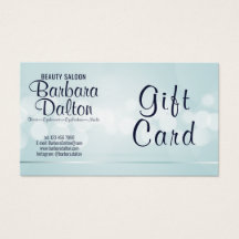 Cartão-presente azul-elegante simples