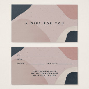 Cartão-presente azul Marinho azul-moderno Abstrato