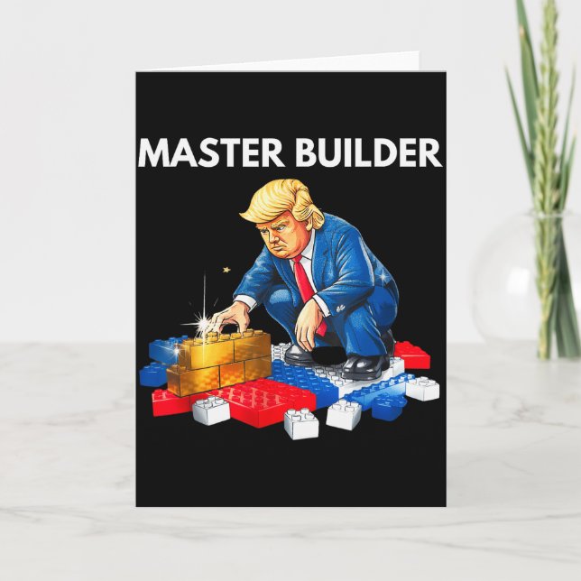 Cartão Presente Blocos de Construção Construtor Mestre Tr (Frente)