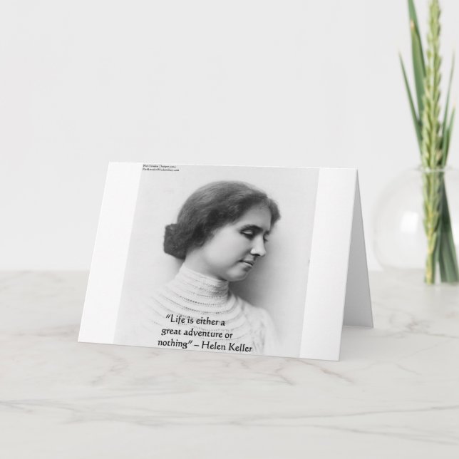 Cartão Presente com Citação de Sabedoria de Helen Keller  (Frente)