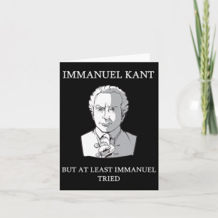 Cartão Presente com Dito de Filosofia Engraçado de Immanu