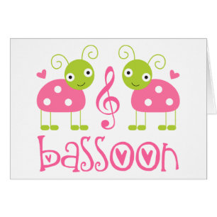 Cartão Presente cor-de-rosa bonito da música do joaninha