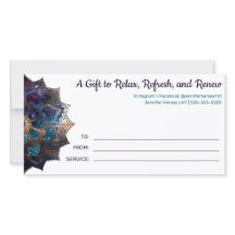 Cartão Presente Cósmico Purple Boho Mandala