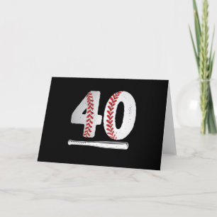 Cartão Presente de 40º Aniversário de Beisebol