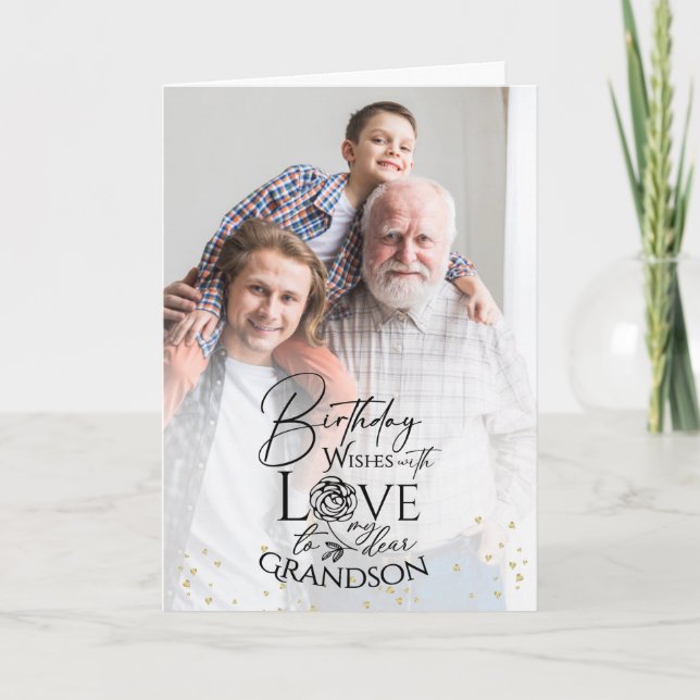 Cartão Presente de Aniversário com Foto Mínima Neto (Frente)
