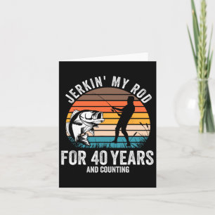 Cartão Presente De aniversário de 40 anos Para Os Pescado