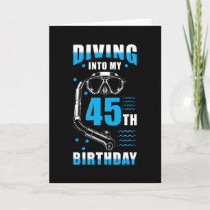 Cartão Presente de aniversário de 45 anos do Diver