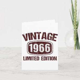 Cartão Presente de Aniversário de 60 Anos Vintage 1966 pa