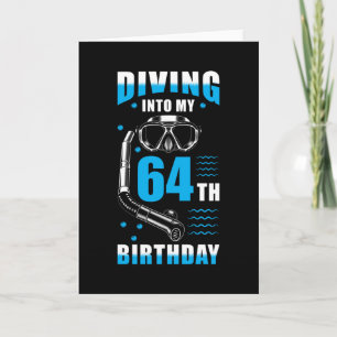 Cartão Presente de aniversário de 64 anos do Diver