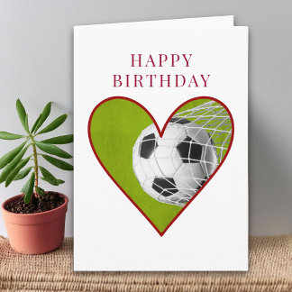 Cartão Presente de Aniversário de Futebol para Jogadores