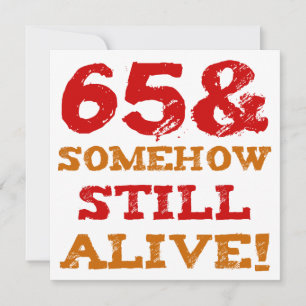 Cartão Presente de aniversário do 65º