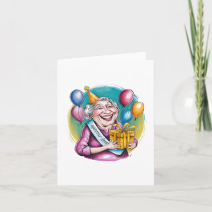 Cartão Presente de aniversário engraçado da Nana