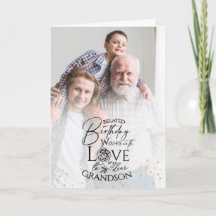 Cartão Presente de Aniversário Minimalista em Foto para N