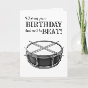 Cartão Presente de aniversário para Baterista Engraçado R