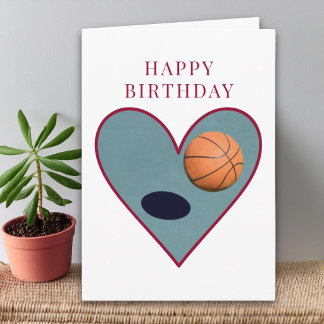 Cartão Presente de Aniversário para Jogadores de Basquete