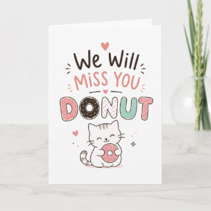 Cartão Presente de aposentadoria engraçado do gato Donut