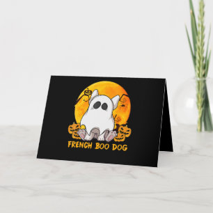 Cartão Presente de Aranha Bulldog Francês Boo Com Aranha