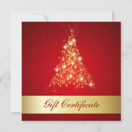 Cartão-presente de árvore de Natal Elegante brilha